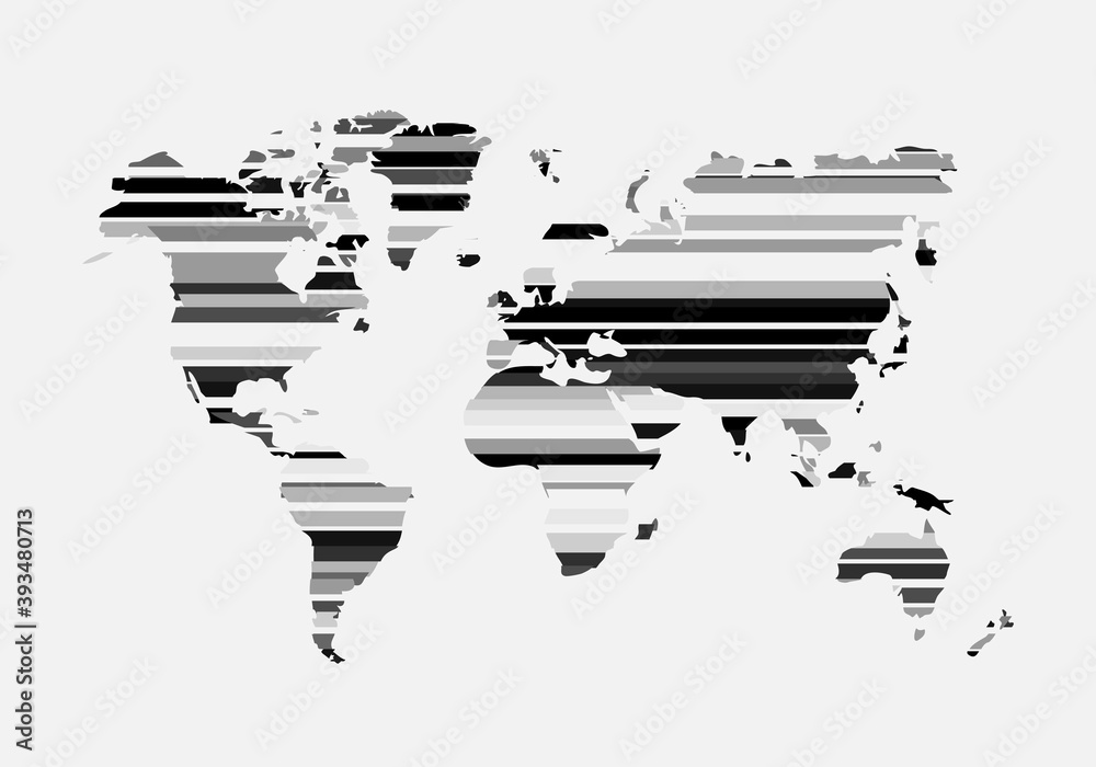 Poster Icon for web design. Environment concept. Vector abstract graphic design. Vector world map