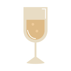 champagne cup drink celebration cartoon flat icon