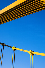 Pittsburgh Urban City Infastructure with pretty colors, bridges, city skyline and room for copy 
