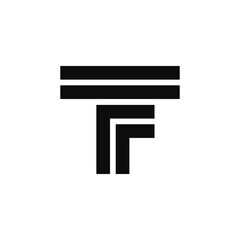 Letter TF logo design