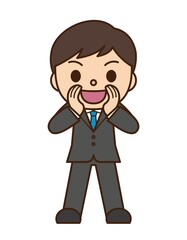 大声 スーツ 男性