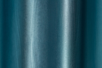 Fototapeta premium Close up bright blue curtain fabric textile texture