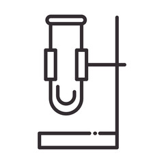 biology test tube in stand science element line icon style