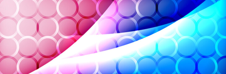 Fluid gradient neon color waves, vector abstract background