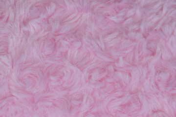 Pink luxury wool natural fluffy fur wool skin texture  close-up