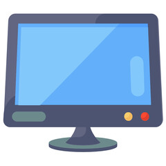 
An lcd monitor flat icon design
