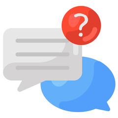 
Faq icon style, inquiry concept in flat style 
