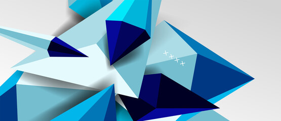 3d low poly abstract shape background vector illustration