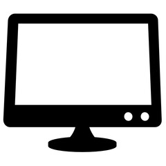
An lcd monitor flat icon design
