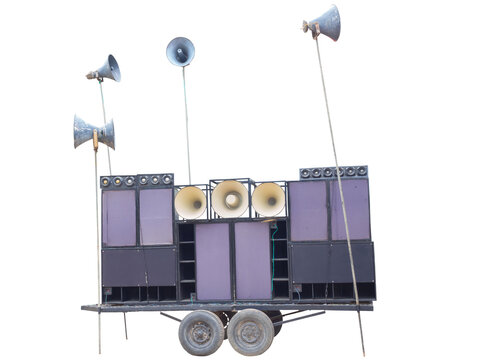 Outdoor public address loudspeakers. (This has clipping path)