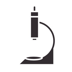 biology microscope science element silhouette icon style