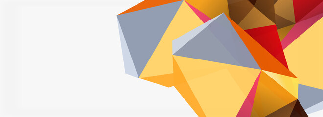 3d mosaic abstract backgrounds, low poly shape geometric design