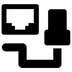 
Modern style icon of ethernet cable port, editable vector 

