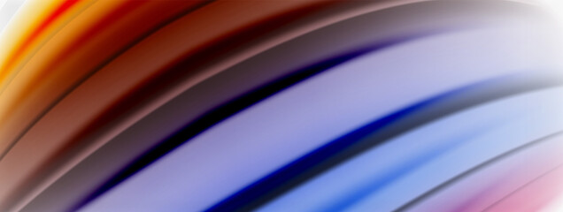 Abstract Background. Smooth flowing lines, blurred waves, rainbow color style stripes. Vector illustrations for covers, banners, flyers and posters and other