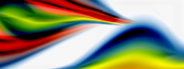 Abstract Background. Smooth flowing lines, blurred waves, rainbow color style stripes. Vector illustrations for covers, banners, flyers and posters and other