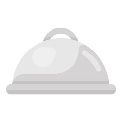 
Food cloche icon in modern flat style 
