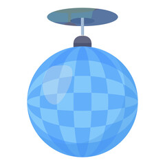 
Disco light flat icon, party equipment
