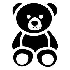 
Teddy bear flat icon, soft toy visual 
