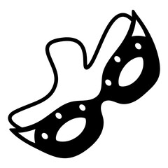 
Eye prop for party costume, flat vector
