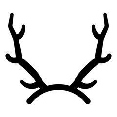 Obraz premium Easter deer hunter antlers, flat icon design 