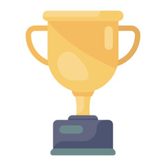 
Award trophy cup icon, flat design of triumph
