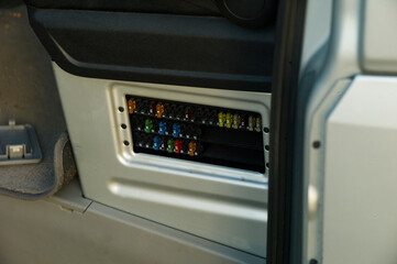 Fototapeta premium Car fuse box repair