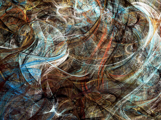 brown abstract fractal background 3d rendering illustration