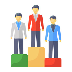 
Male avatars on leaderboard showing concept of leaderboard icon

