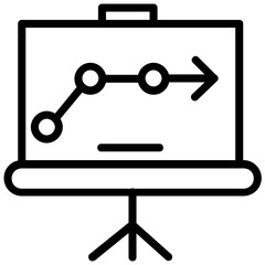 
Business development analysis. Business financial growth graph presentation icon
