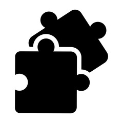 
Flat design of jigsaw puzzle icon.
