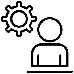 
Money gear in head. Concept of business planning or money making 
