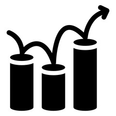 
Editable design of columns chart icon
