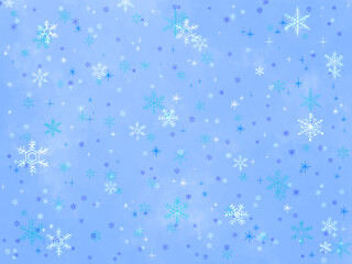 Fototapeta na wymiar やわらか可愛い雪の結晶背景