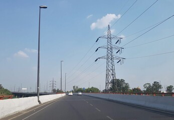 Electric pole side of the highway