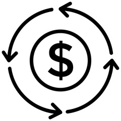 
Return on Investment or money circulation concept
