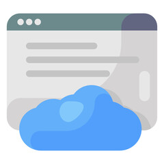 
Flat icon of cloud website, editable vector 
