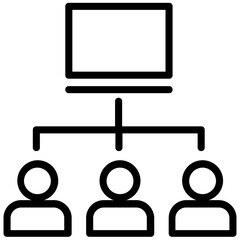 

Team hierarchy. Businessman leading the organizational team
