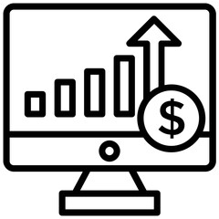 
Online business analyst. Businessman with statistic growth analytic chart
