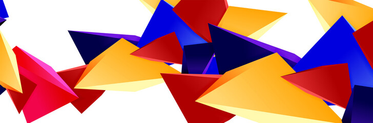 Triangle mosaic abstract background, 3d triangular low poly shapes. Geometric vector illustration for covers, banners, flyers and posters and other