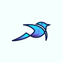 BIRD Logo Design with Creative and modern shape vector


