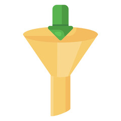 
Trendy flat icon of download funnel 
