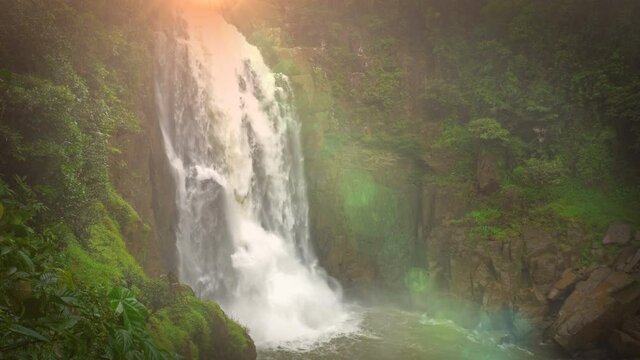 Haew Narok Waterfall is a large waterfall in a deep forest in Khao Yai National Park, Thailand.