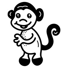 Monkey Cartoon Drawing
