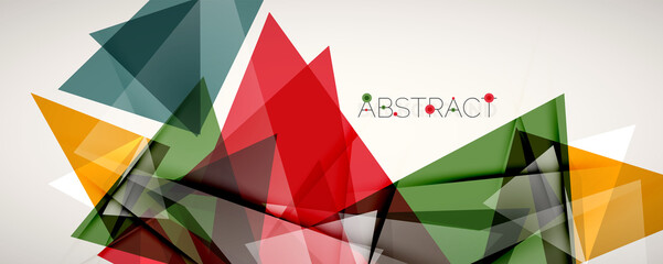 Geometric abstract background. Color triangle shapes. Vector illustration for covers, banners, flyers and posters and other designs