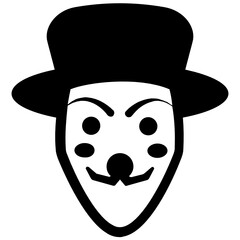 
Flat vector design of security hacker icon.
