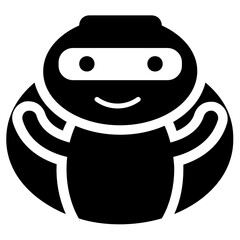 
Flat vector design of a virtual assistant, artificial intelligence concept 
