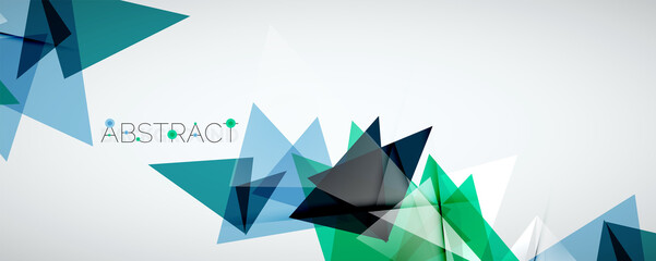 Geometric abstract background. Color triangle shapes. Vector illustration for covers, banners, flyers and posters and other designs