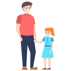 Flat Fatherhood Vector 