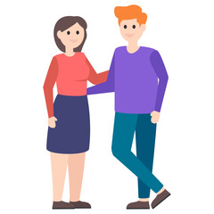 Couple Posing Vector 