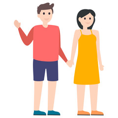 Couple Relationship Vector  